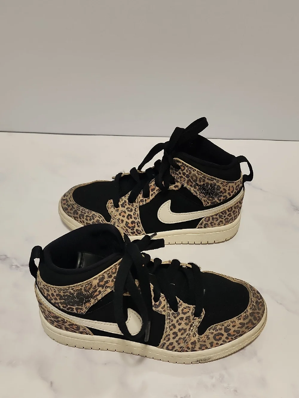 Nike Air Jordan Shoes Leopard Print Youth Size 12C